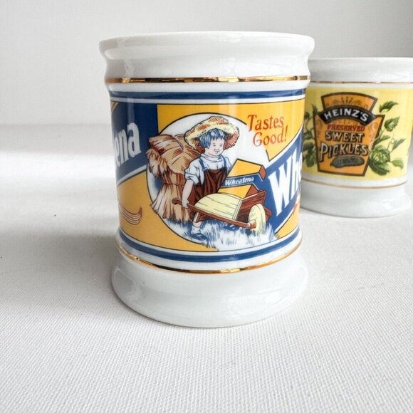 Vintage The Corner Store Mugs Set of 2 Wheatena and Heinz's Sweet Pickles - Picture 4 of 11